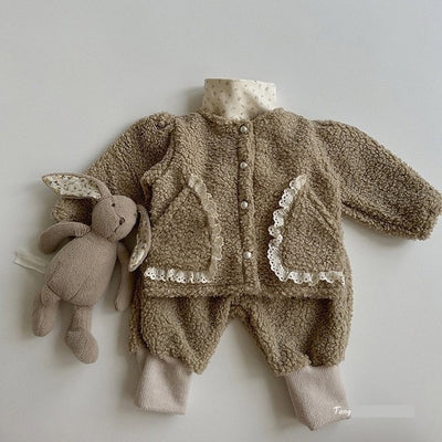Plush Thickened Coat Children's Winter Warm Clothes