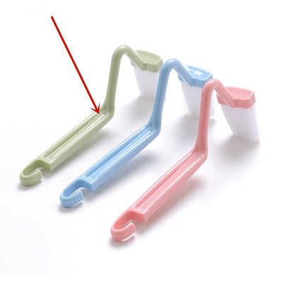 Curved Toilet Brush Gap Cleaning Tool Bathroom Accessory Long Handle Wall Mounted Toilet Soft Bristle Brush Plastic Durable
