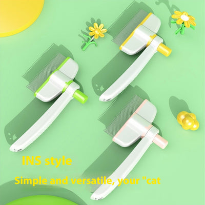 Cat Comb Tie Removal Floating Hair Magic Long Hair Pet Self-Cleaning Row Dog Cat Comb Grooming Supplies Flea Removal Brush Pets Products