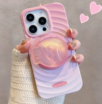 Personalized Gradient Ripple Circle For 15 Phone Cases