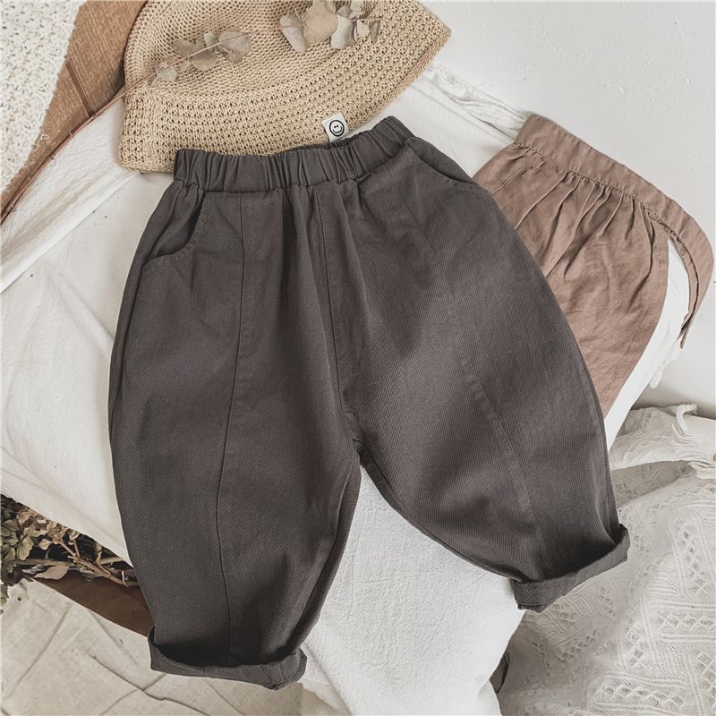 Children's Line-pressing Casual Pants Boys And Girls Baby Pants Spring And Autumn Clothing
