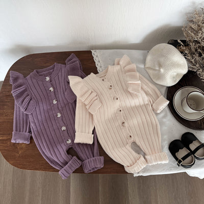 Fashion Personalized Knitted Baby Autumn Clothing Jumpsuit