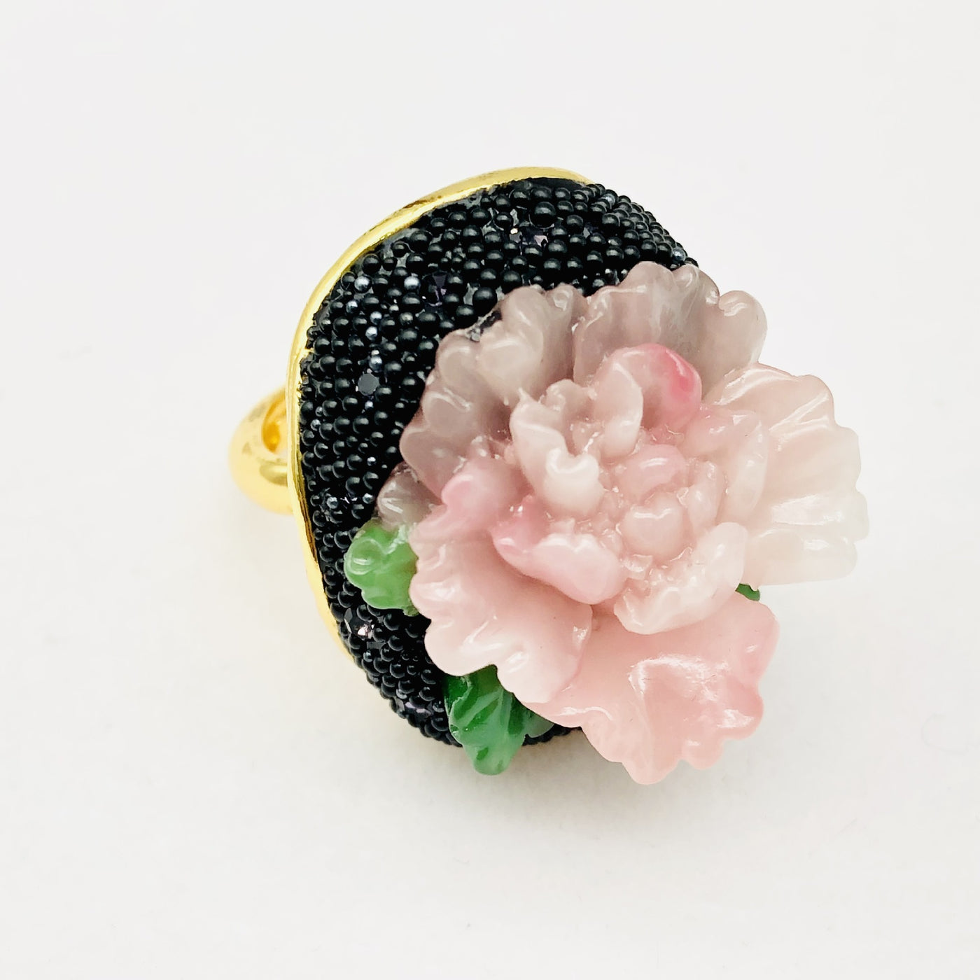 Gorgeous Living Peony Flower Ring