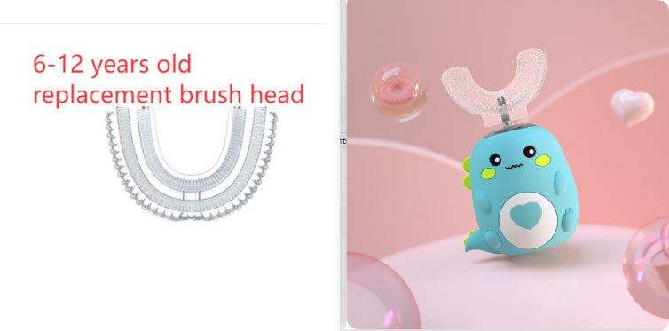 Children'S Electric Toothbrush Food Grade Silicone Oral 360 Degree Automatic Usb Charging Smart Children'S Toothbrush U-Shaped