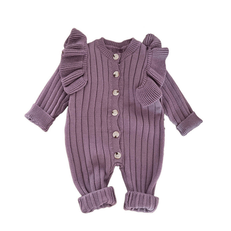 Fashion Personalized Knitted Baby Autumn Clothing Jumpsuit