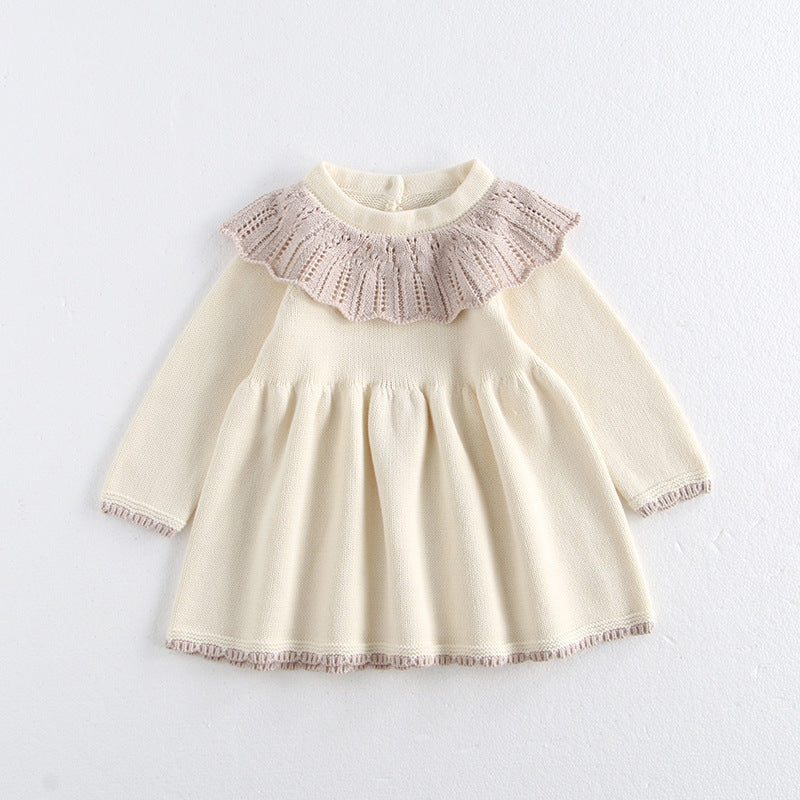 Baby Girl Autumn Clothing Dress Knitted