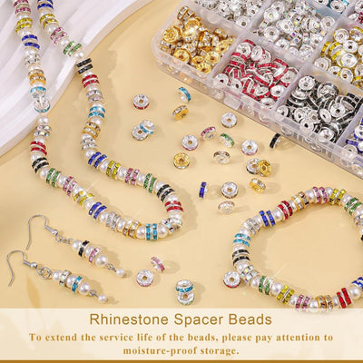 1Box 12Colors Rondelle Spacer Beads
