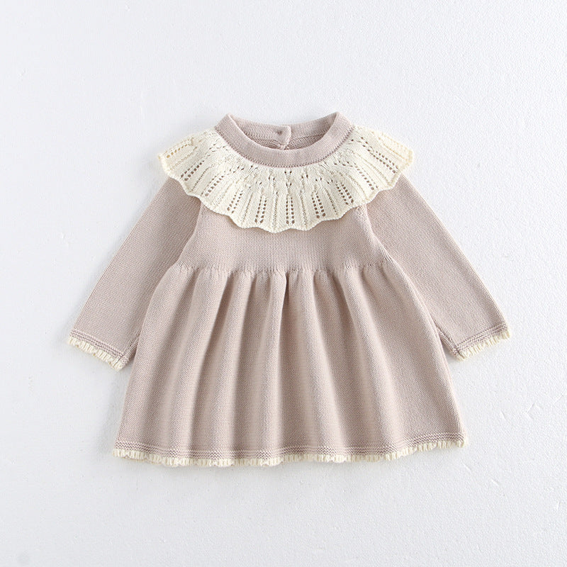 Baby Girl Autumn Clothing Dress Knitted