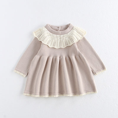 Baby Girl Autumn Clothing Dress Knitted