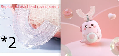 Children'S Electric Toothbrush Food Grade Silicone Oral 360 Degree Automatic Usb Charging Smart Children'S Toothbrush U-Shaped