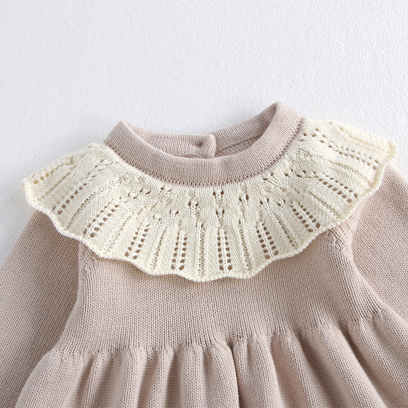 Baby Girl Autumn Clothing Dress Knitted