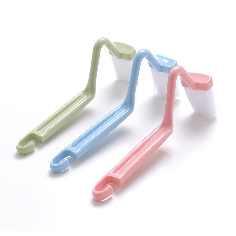 Curved Toilet Brush Gap Cleaning Tool Bathroom Accessory Long Handle Wall Mounted Toilet Soft Bristle Brush Plastic Durable