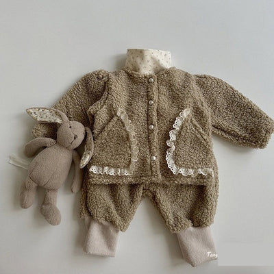 Plush Thickened Coat Children's Winter Warm Clothes