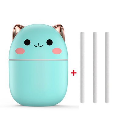 Air Humidifier Cute Cat Ultra-Silent USB Office Household Bedroom Car Aromatherapy Air Purifier With Led Cool Mist Spray