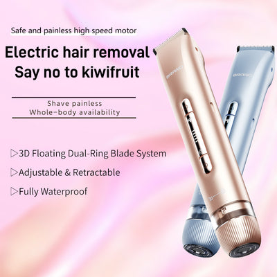 2 In 1 Hair Removal Epilator USB Rechargeable Trimmer Women Body Razor Face Leg Armpit Bikini Hand Pubic Shaver Hair Remover