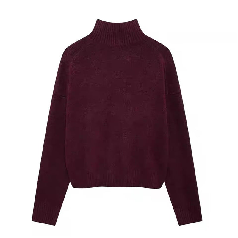 Temperamentally Soft Stand Collar Sweater