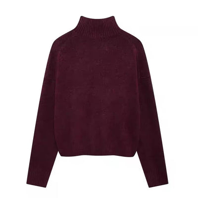 Temperamentally Soft Stand Collar Sweater