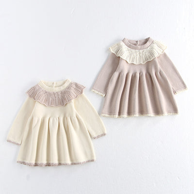 Baby Girl Autumn Clothing Dress Knitted