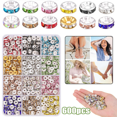1Box 12Colors Rondelle Spacer Beads