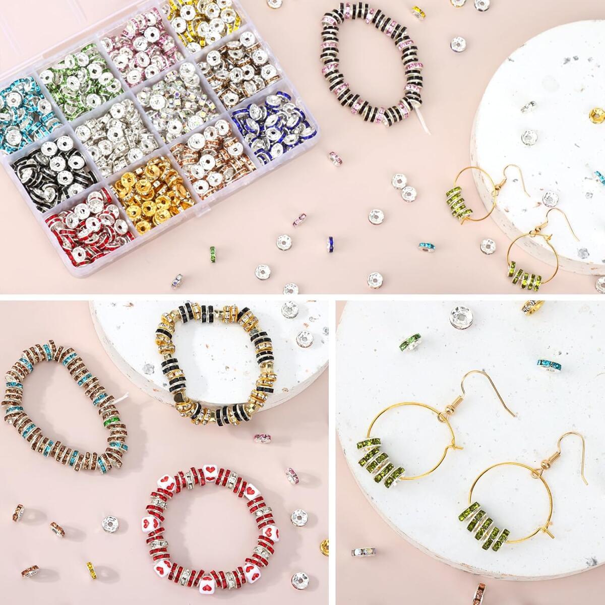 1Box 12Colors Rondelle Spacer Beads