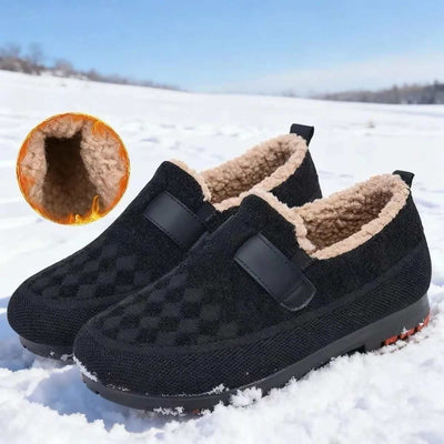 Winter Fleece-lined Old Beijing Cloth Shoes For Women