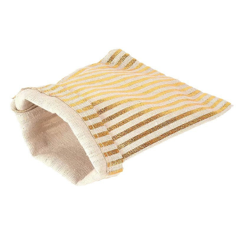 Christmas Bronzing Cotton And Linen Digital Tag Drawstring Bag Set