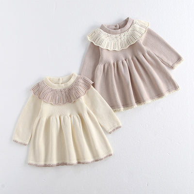 Baby Girl Autumn Clothing Dress Knitted